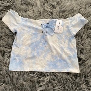 PACSUN Off The Shoulder Tie Dye Top Size Medium